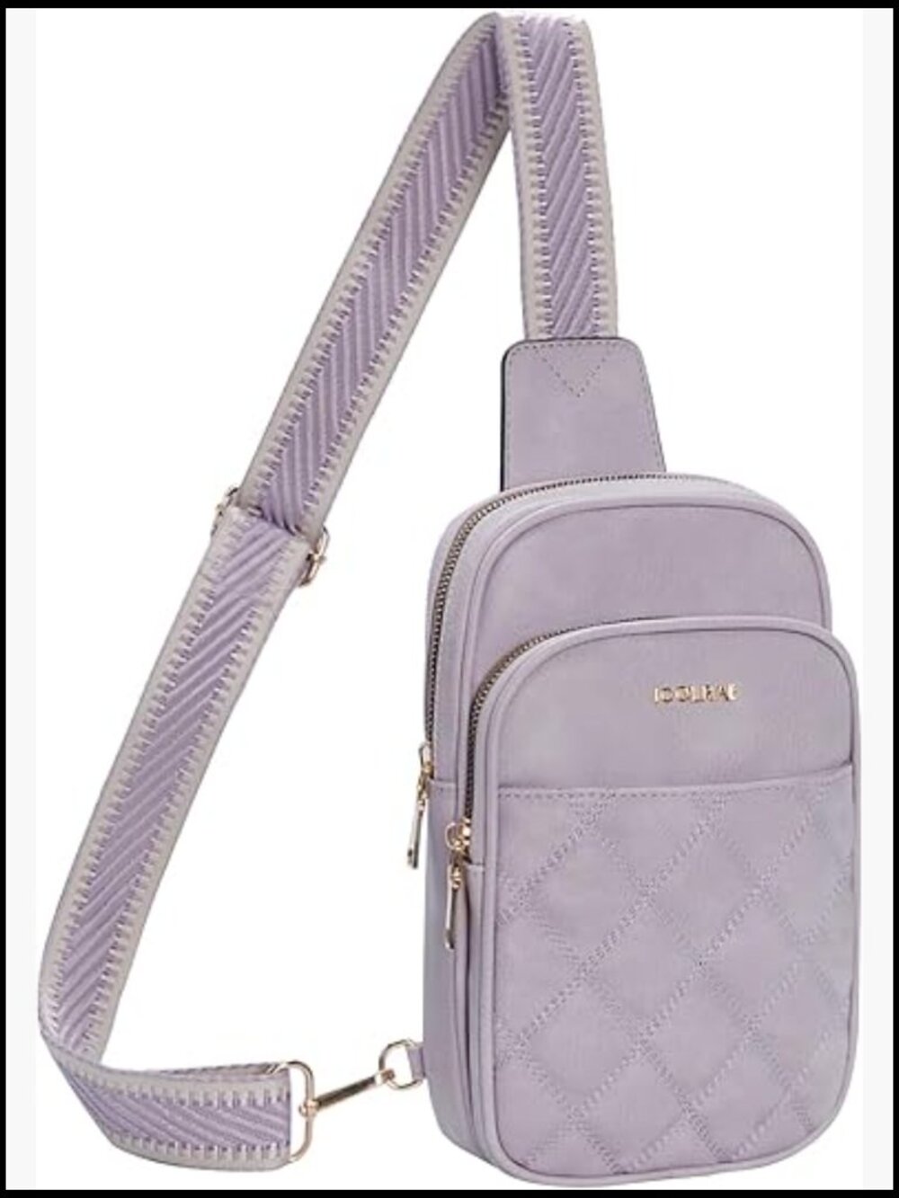 Vegan Faux Leather Crossbody Sling Bag Fanny Pack Adjustable Strap Minimal Chic